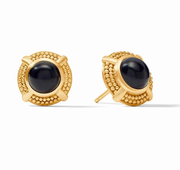 Cabochon Stud - obsidian black