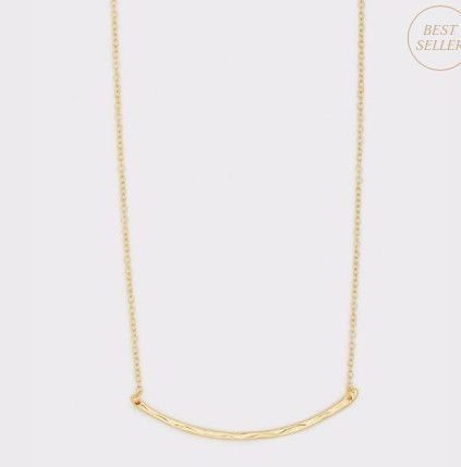 Taner Bar Small Necklace - gold