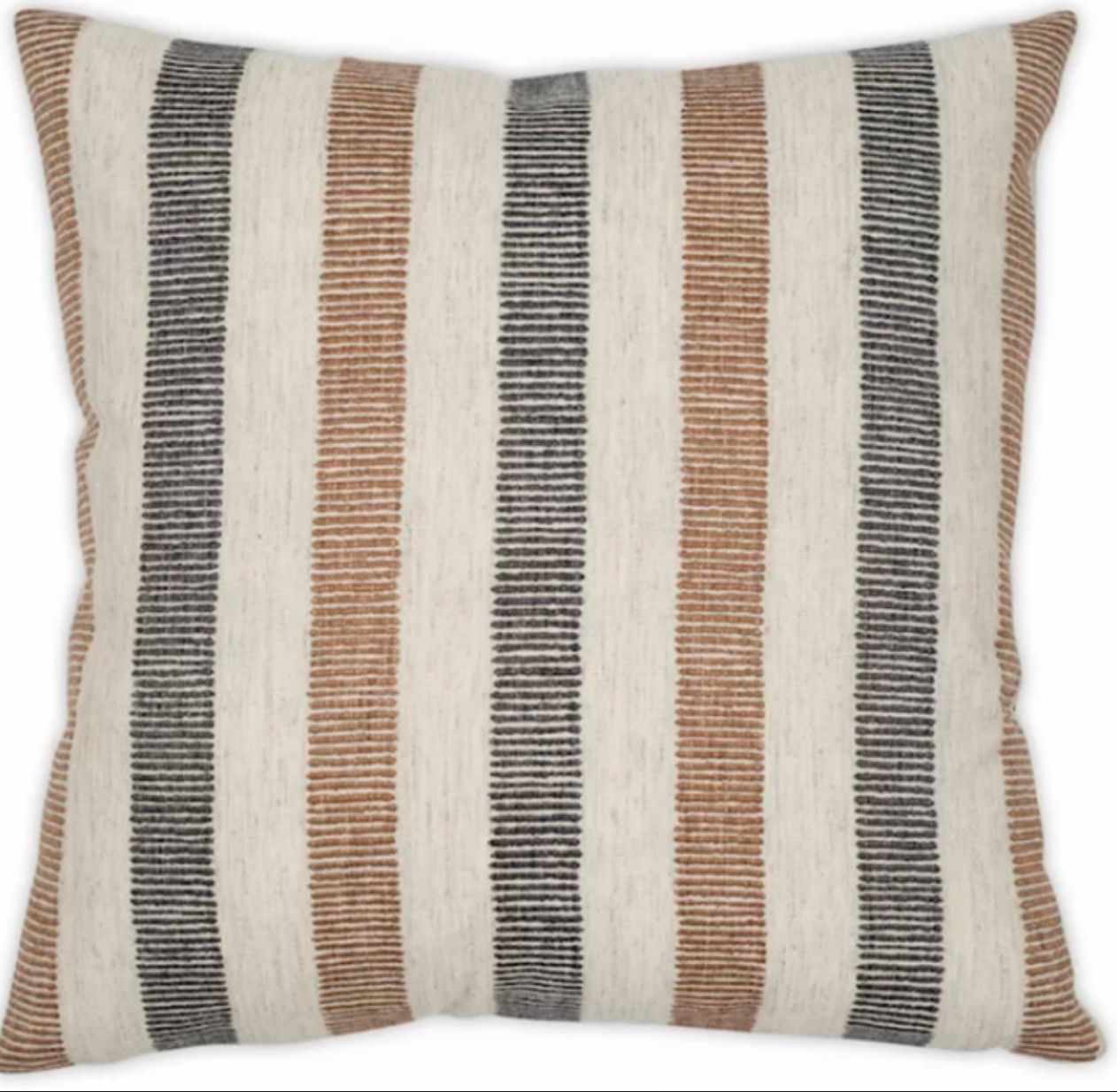 Knotted Stripe Charcoal Pillow 20&quot;
