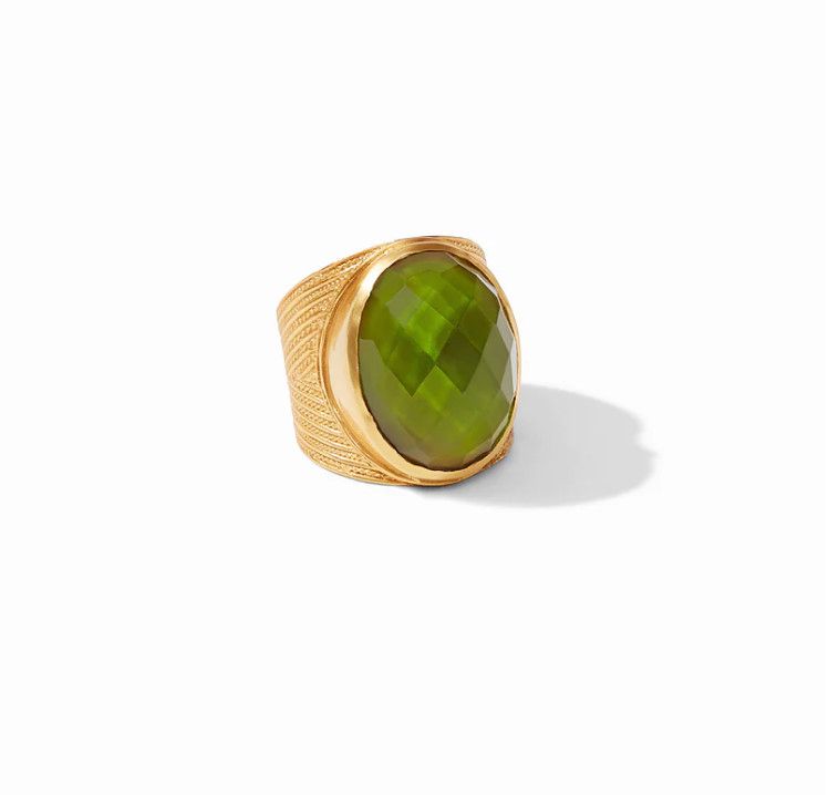 Verona Statement Ring  - iridescent jade green - 7
