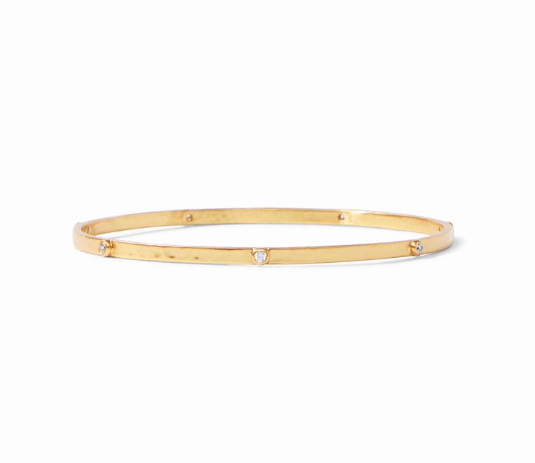 Crescent Stone Bangle CZ - med