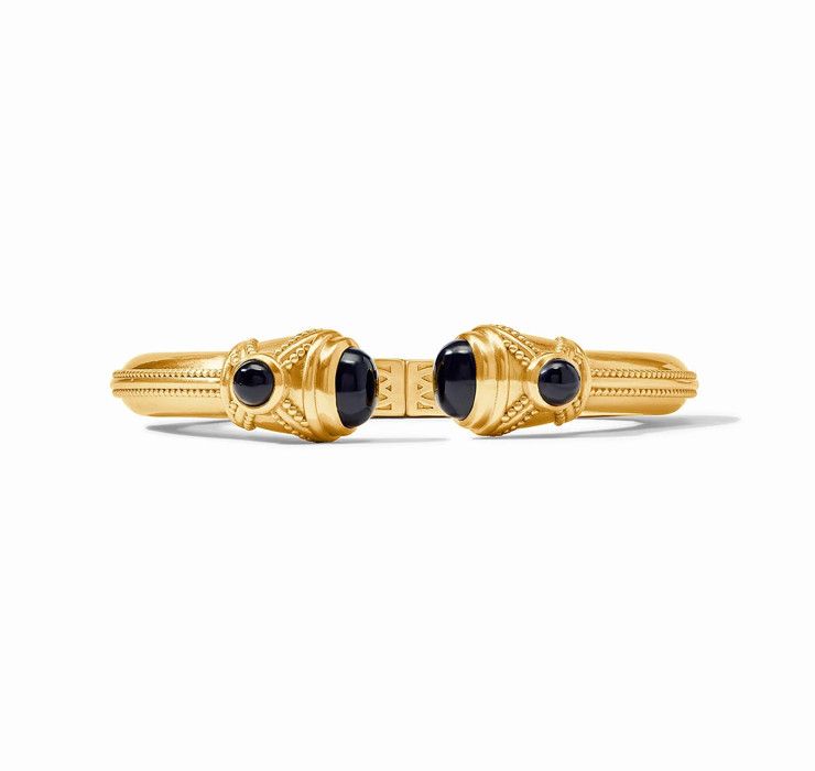 Cabochon Demi Cuff - obsidian black