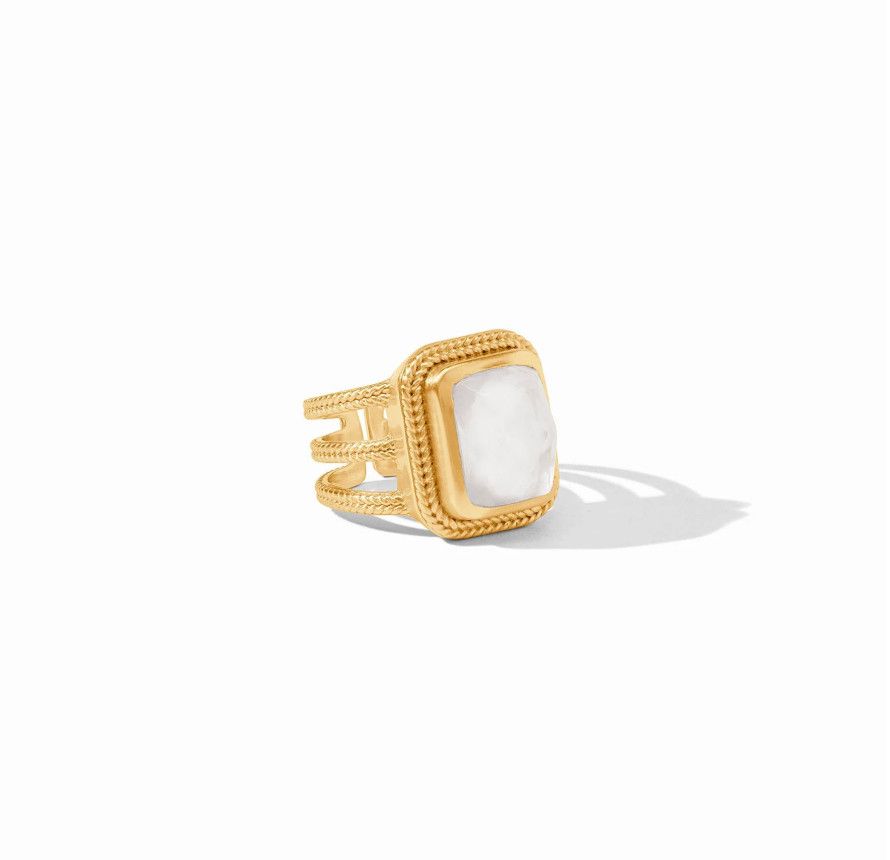 Cheval Statement Ring - iridescent clear crystal - 7