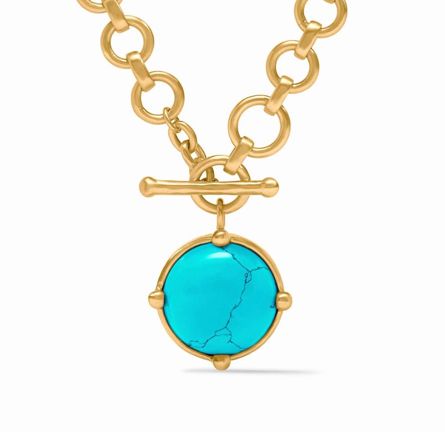 Honeybee Demi Necklace - turquoise blue