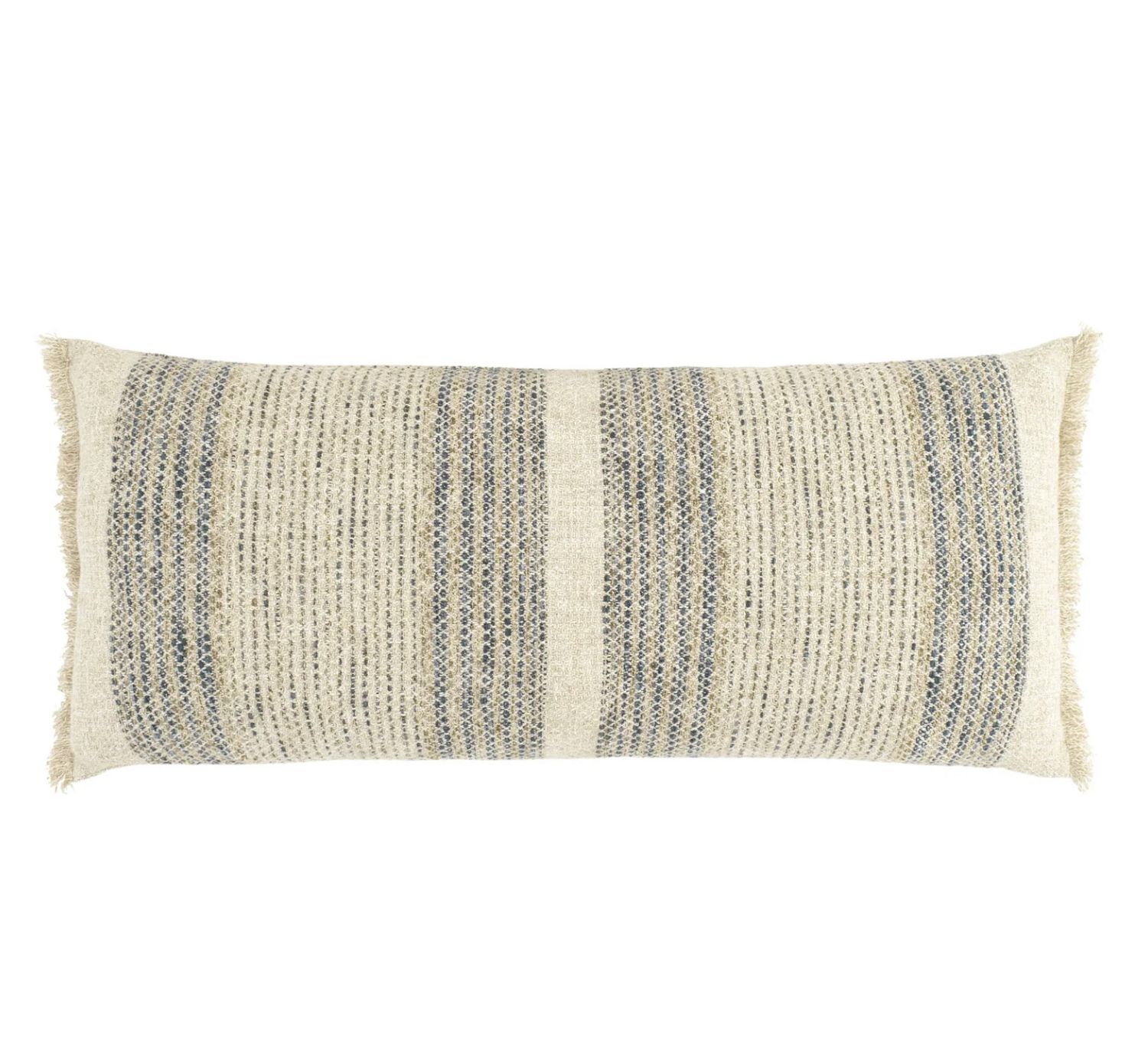 Cielo Stripe Blue Decorative Lumbar Pillow 15&quot;