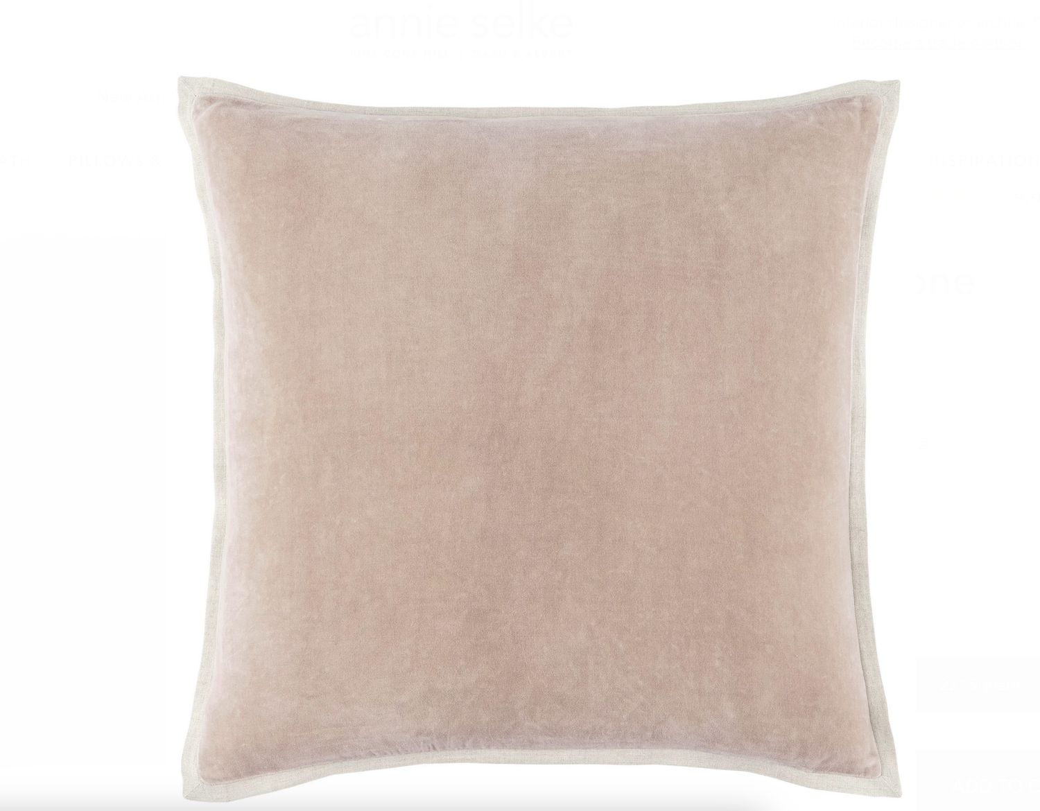 Gehry Velvet/Linen Stone Pillow 22&quot;