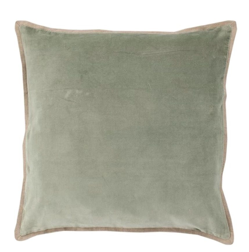 Gehry Velvet/Linen Desert Sage Pillow 22&quot;