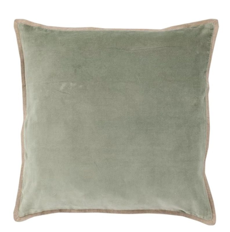 Gehry Velvet/Linen Desert Sage Pillow 22&quot;
