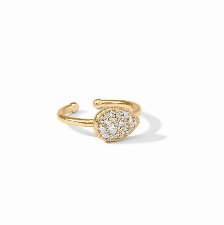 Pavé Teardrop Stacking Ring