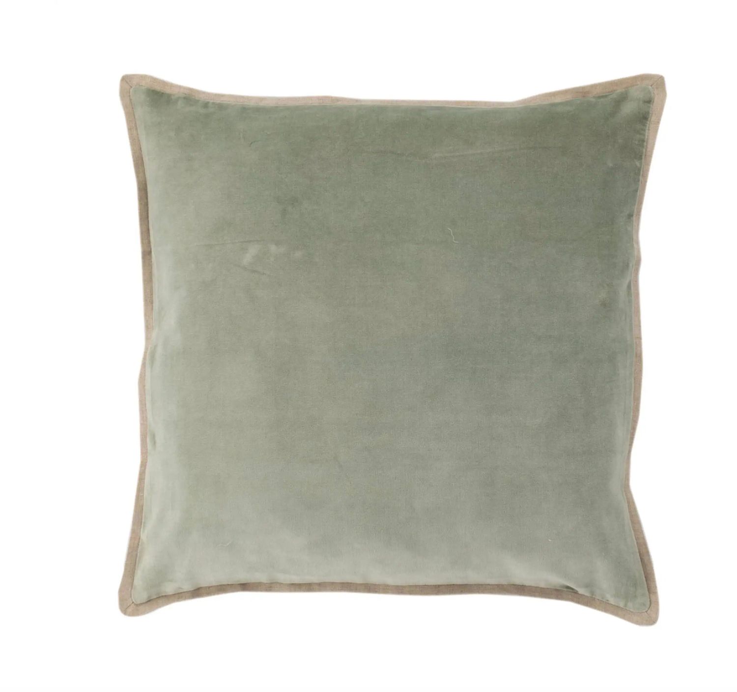 Gehry Velvet/Linen Sage Pillow 22"