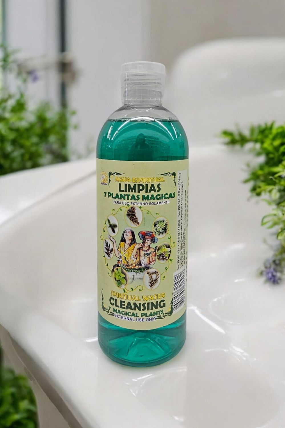 Spiritual Water 16 oz - Cleansing (7 Magical Plants)