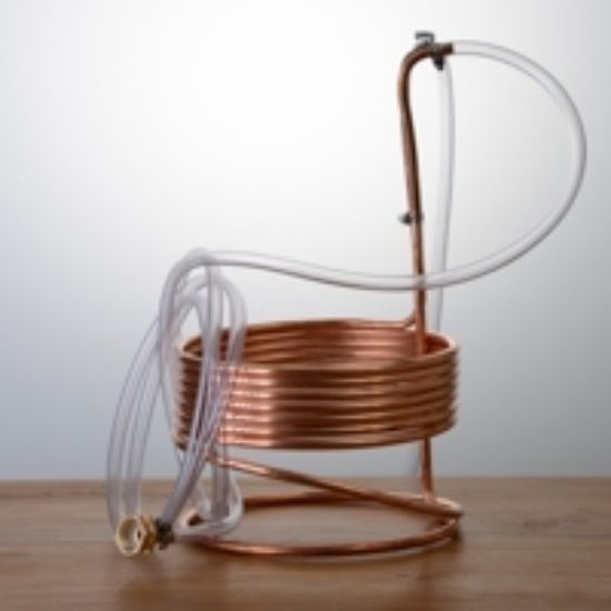 Compact Copper Immersion Wort Chiller, 25ft