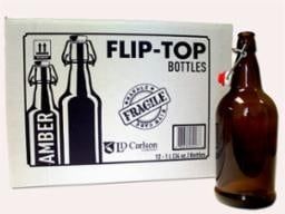 EZ Cap 1 Liter Amber Bottle Single