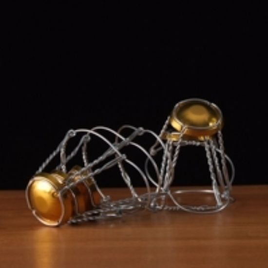 Silver Wire with Gold Cap, For Belgian Style Bottles