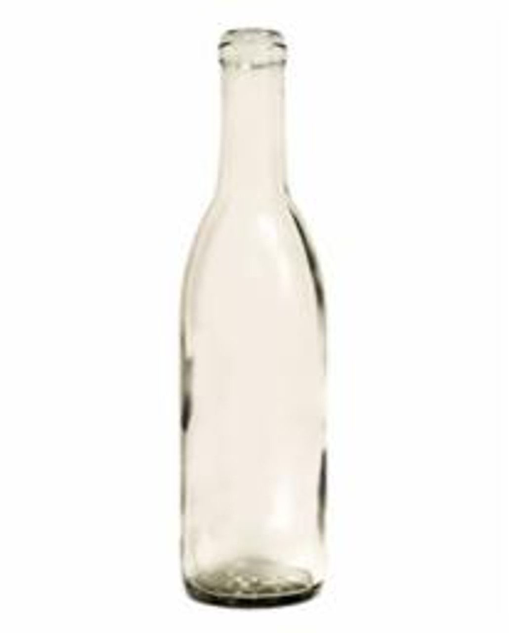 375ml Clear Semi-Burgundy Flat Bottom Bottles 24/case single