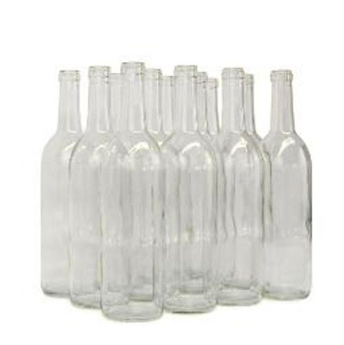375mL Clear Semi-Burgundy Flat Bottom Bottles 24/CASE