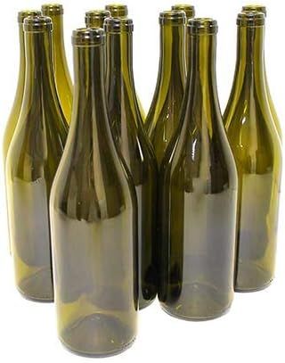 750ml Antique Green Punt Burgundy bottles 12/case