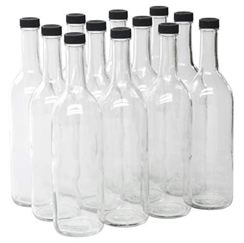 750mL Clear Screw Top Bordeaux Wine Bottles 12/Case