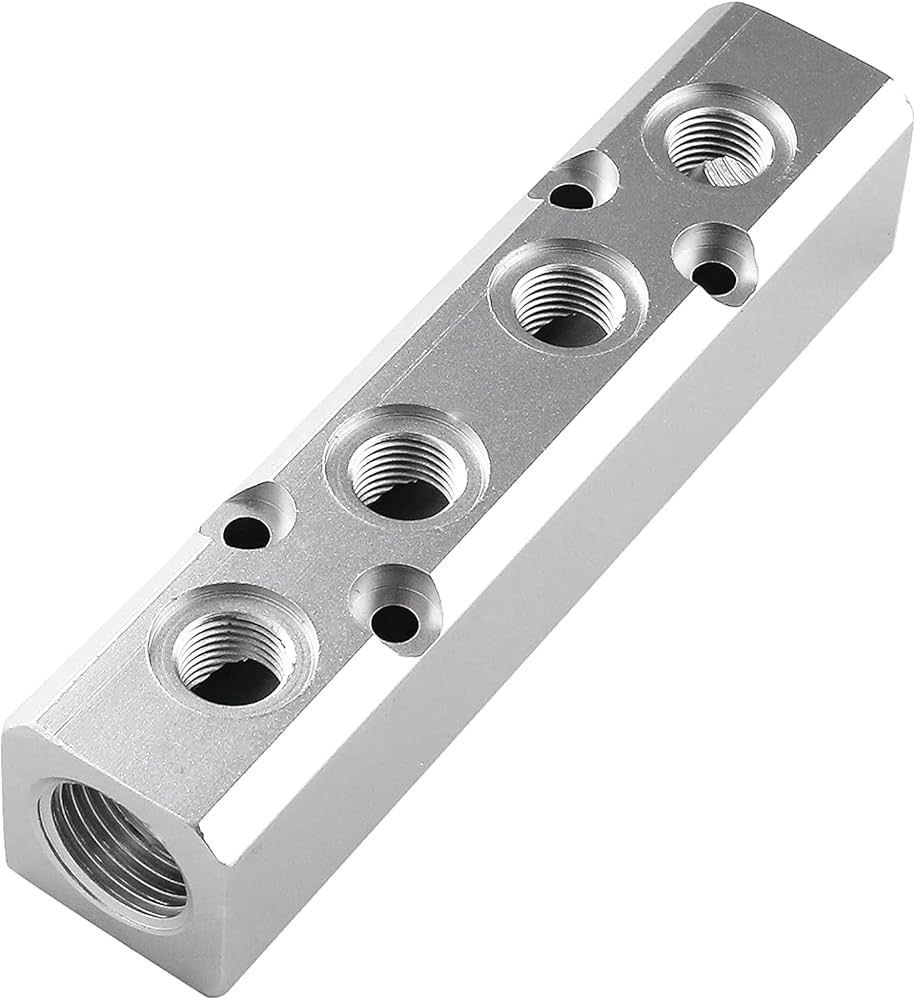 AIr Distributor/Manifold 4-Way Aluminum W/ check)
