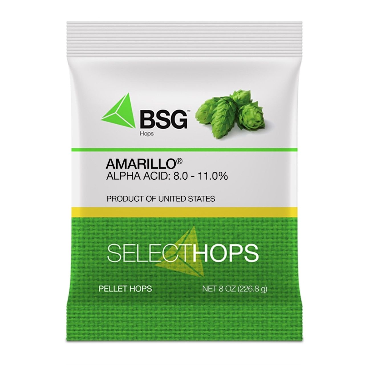 Amarillo Pellet Hops A/A 7.4%. 8oz
