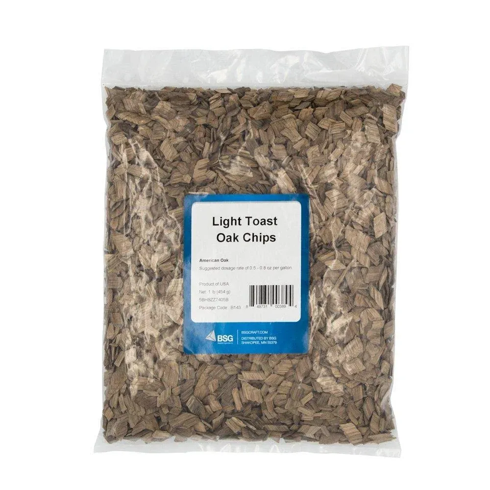 AMERICAN OAK CHIPS (light toast) 1 LB
