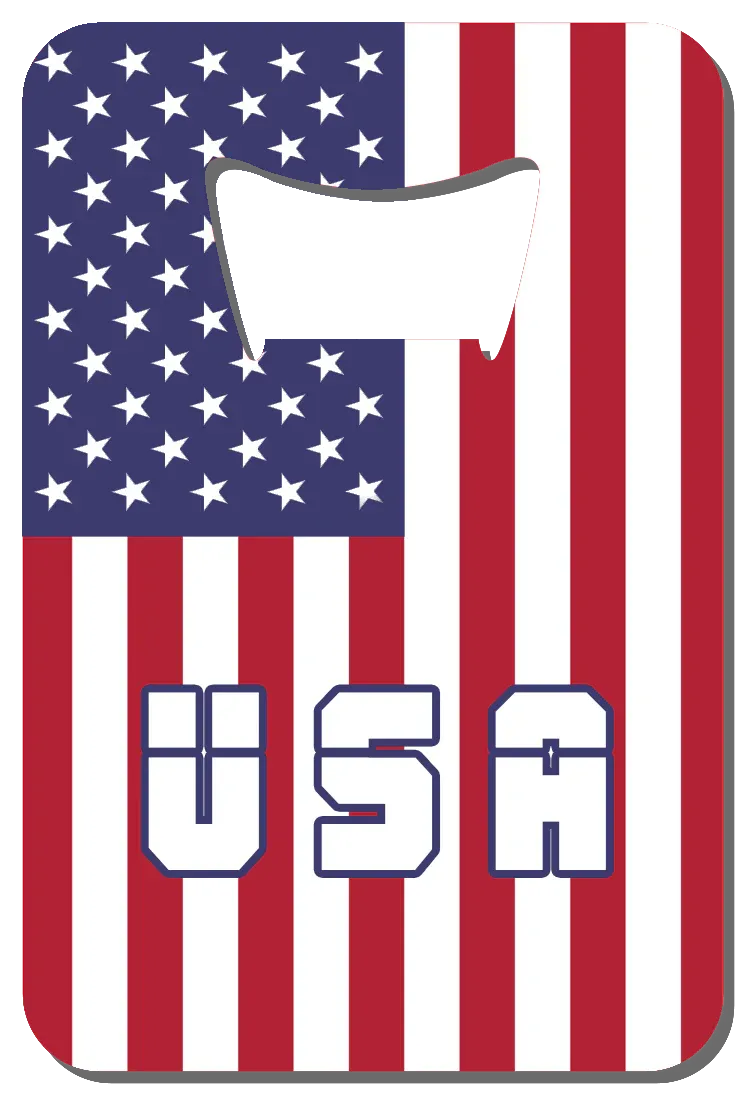 American Flag Wallet Bottle Opener