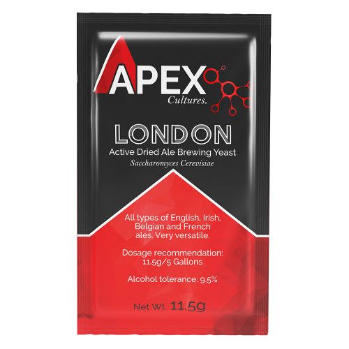 APEX CULTURES Dry Brewing Yeast 11.5g London Ale