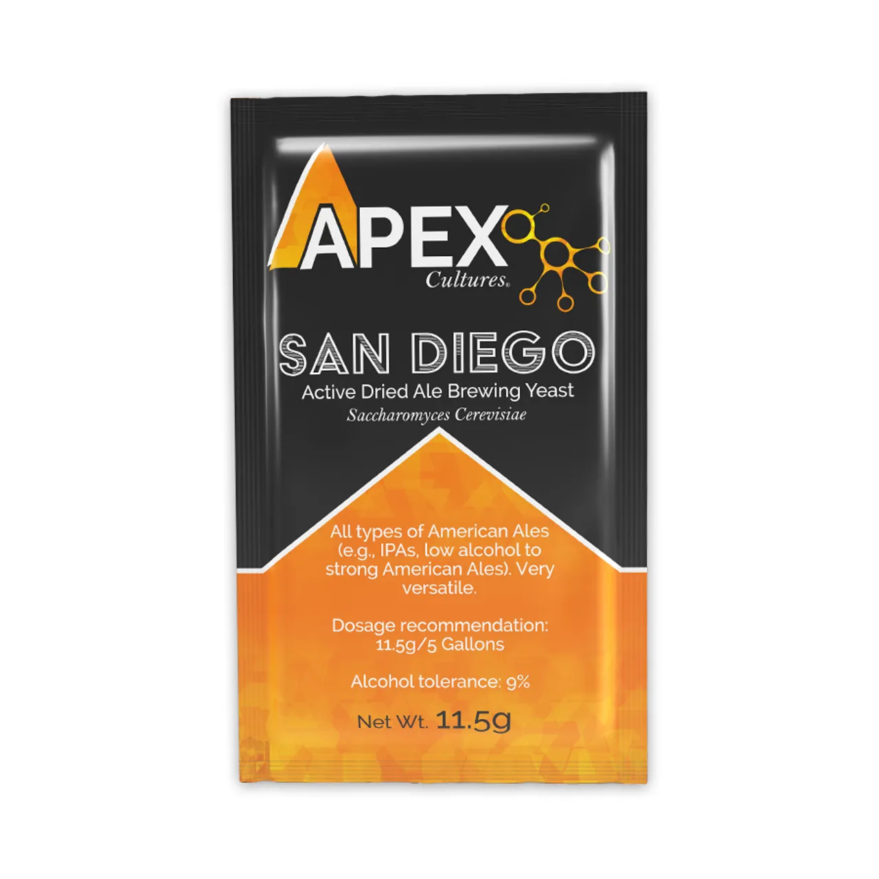 APEX CULTURES Dry Brewing Yeast 11.5g San Diego Ale