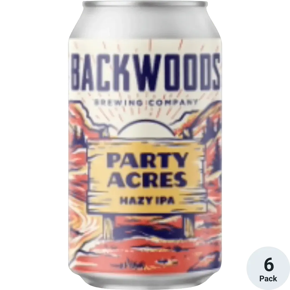 Backwoods Party Acres Hazy IPA 6pk cans single