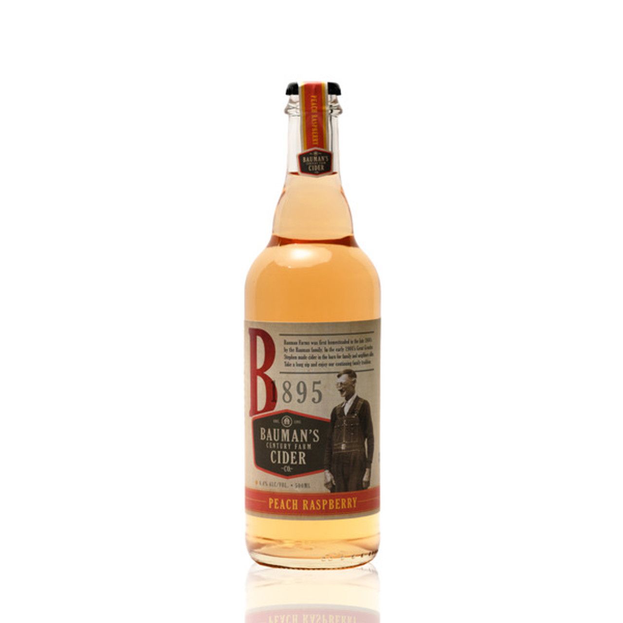Bauman&#39;s Peach Raspberry Cider 500ml