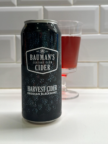 Bauman&#39;s Obsidian Blackberry Harvest Cider 16oz can