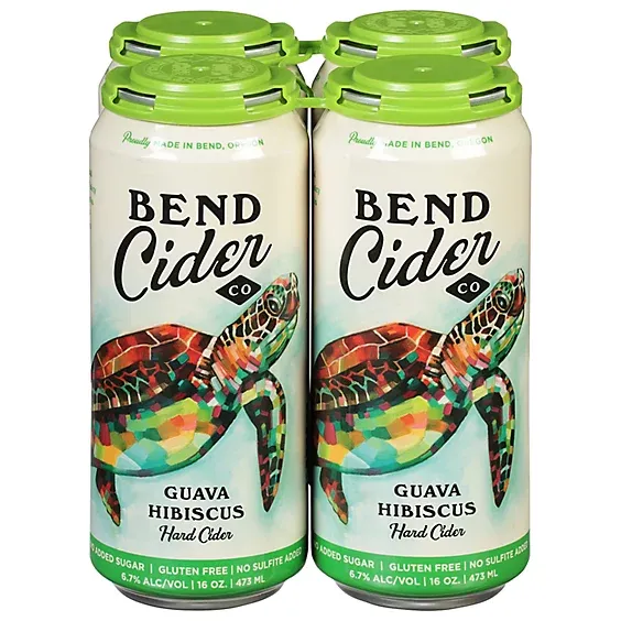 Bend Cider Guava Hibiscus 4pk 16oz cans
