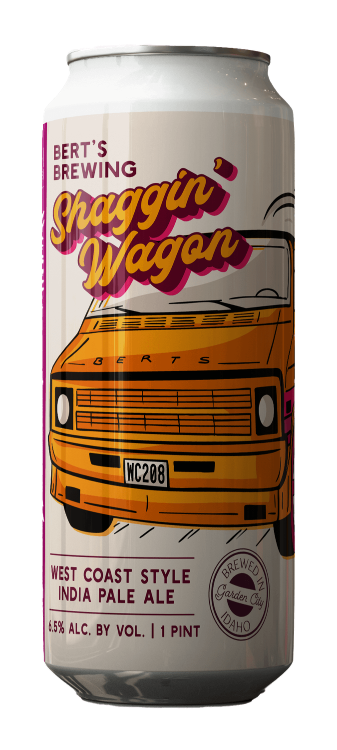 Bert&#39;s Brewing Shaggin&quot; Wagon W. Coast IPA 4pk cans single