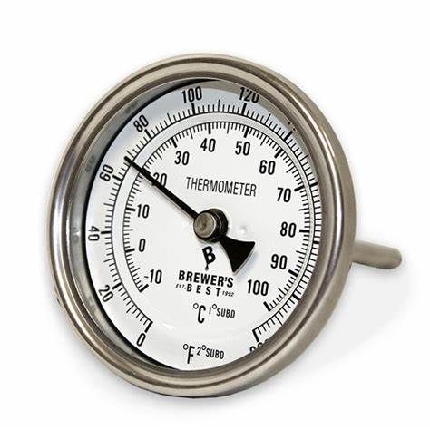 Brewer&#39;s Best Adjustable Kettle Thermometer 3&quot; Dial, 4&quot; Probe