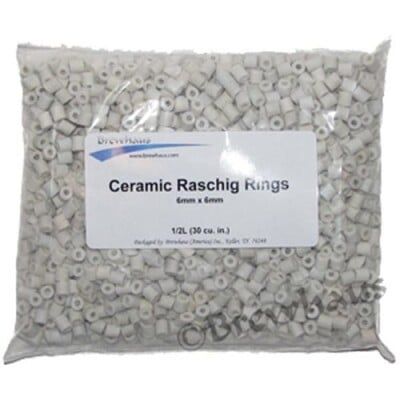Ceramic Raschig Rings - 1/2L