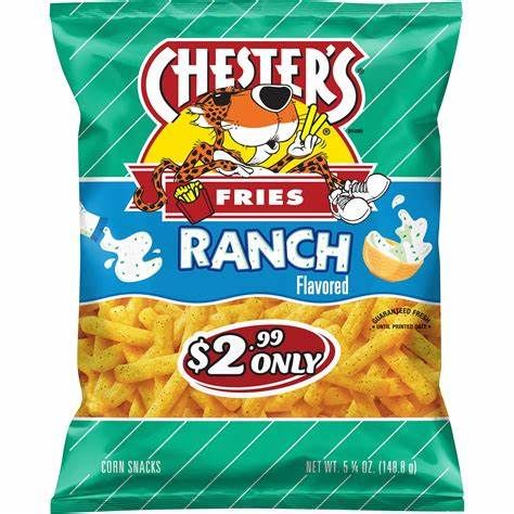 Chesters Fries Corn &amp; Potato Ranch Flavor Snacks