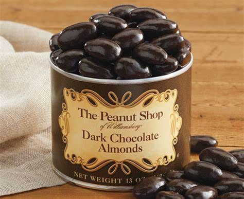City Peanut Shop Dark Chocolate Almonds .25lb
