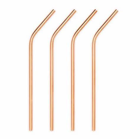 Copper Cocktail Straws 4pk