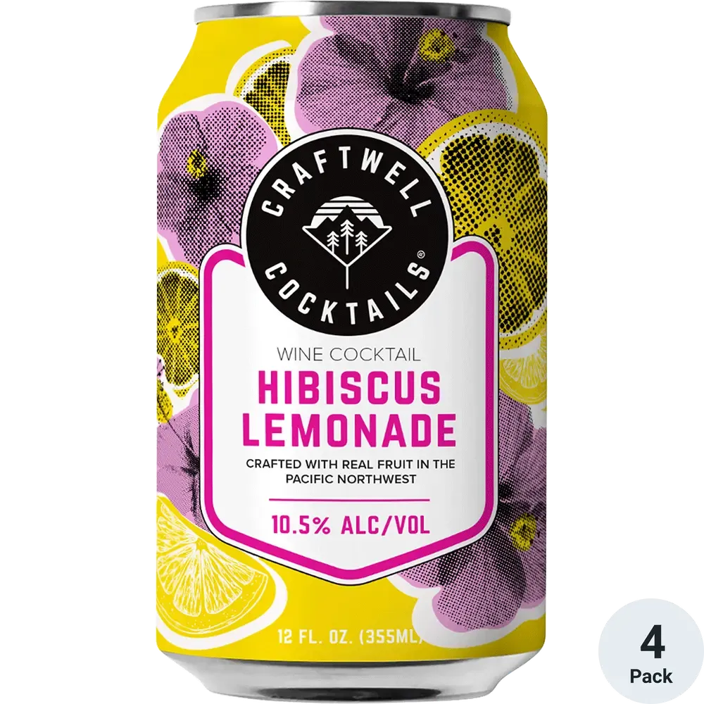 Craftwell Hibiscus Lemonade 4pk cans single