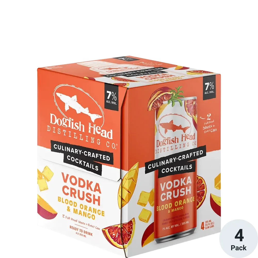 Dogfish Head Blood Orange &amp; Mango Vodka Crush 4pk cans
