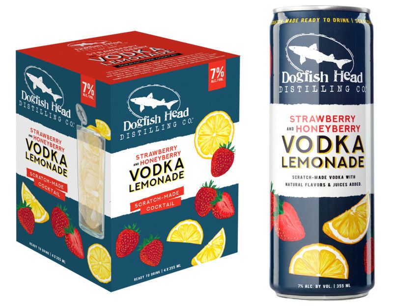 Dogfish Head Strawberry Honeyberry Vodka Lemonade 4pk cans