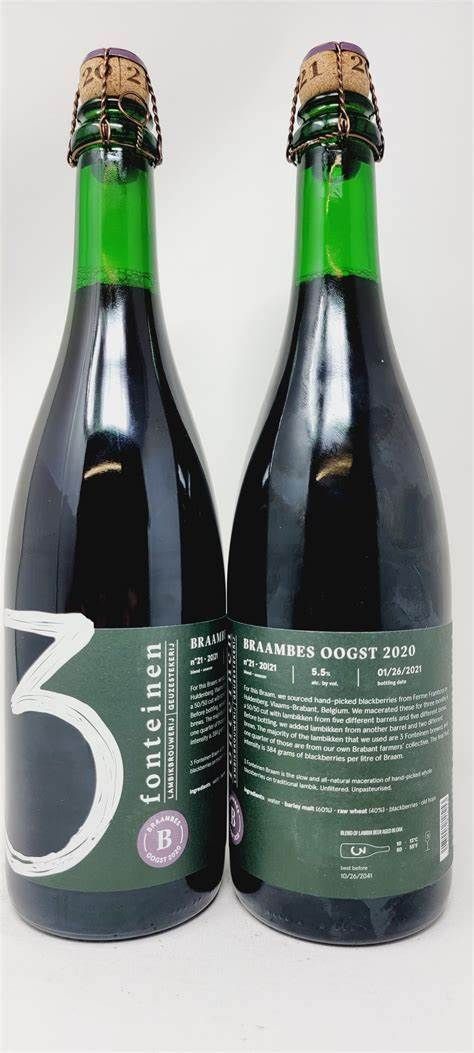 Drie Fonteinen Braambes OOgst 2020  750ml