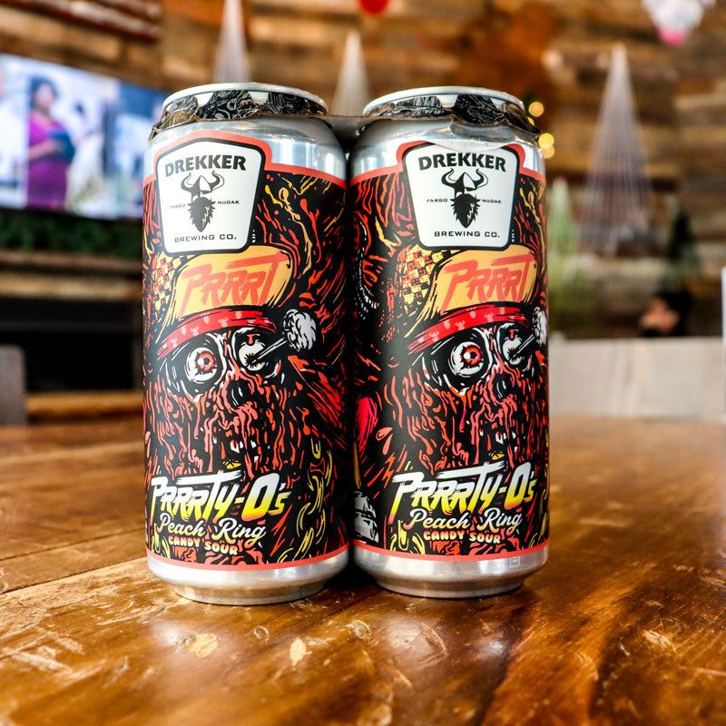 Drekker PrrrTy-O&#39;s Peach Ring Candy Sour 16oz cans