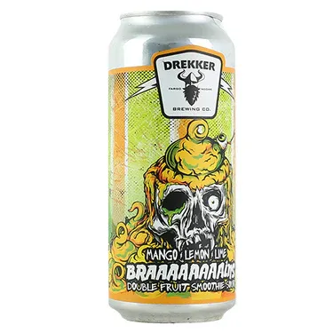 Drekker Mango Key Lime BRAAAAAAAins Fruit Smoothie Sour 4pk 16oz cans single