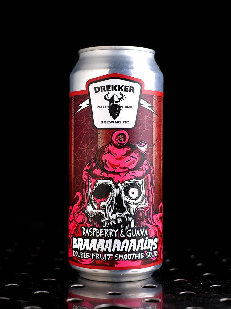 Drekker Raspberry &amp; Guava BRAAAAAAAiNS Fruit Smoothie Sour 4pk 16oz cans single