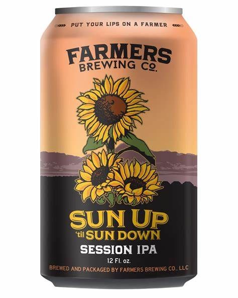 Farmers Brewing  Sun UP &#39;til Sun Down W. Coast IPA 6pk cans single