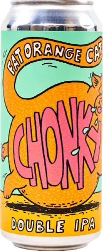 Fat Orange Chonkey Cat Double IPA 4pk cans single