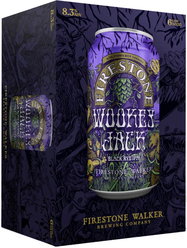 Firestone Wookey Jack Black Rye IPA 6pk cans