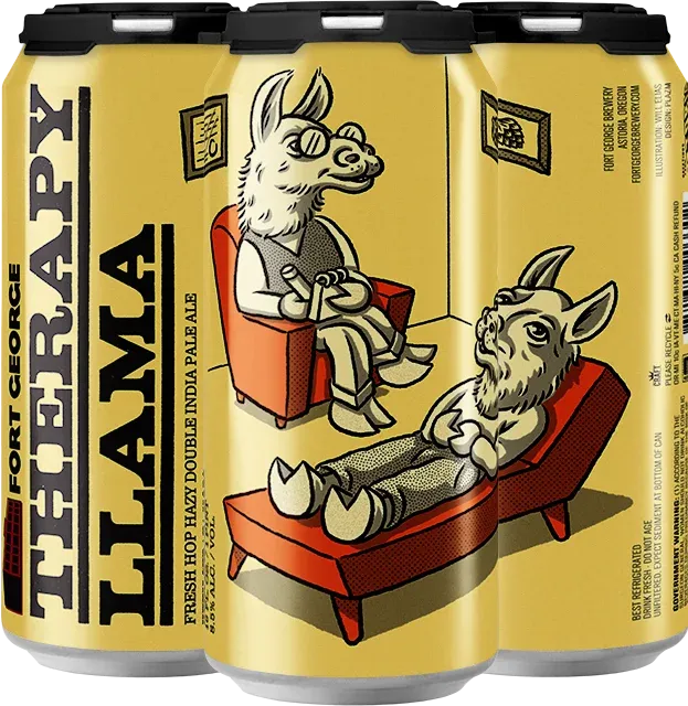 Fort George Therapy LLama FH Hazy DIPA 4pk cans