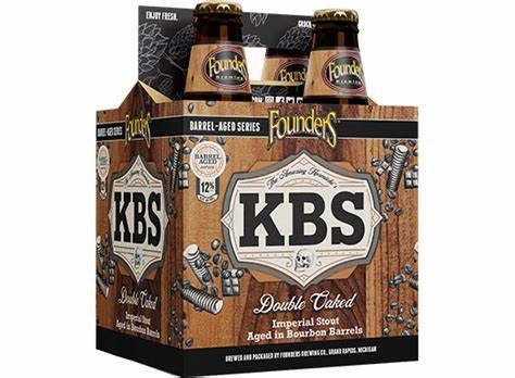 Founders KBS Double Oaked Bourbon BA Imperial Stout 4pk